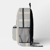 Sac À Dos Imprimé Rayures bleues simples avec initiale monogrammée (Droite)