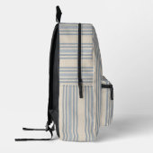 Sac À Dos Imprimé Rayures bleues simples avec initiale monogrammée (Gauche)
