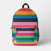 Sac À Dos Imprimé Rayures Colorées (Recto)