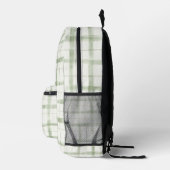 Sac À Dos Imprimé Rayures écossaises vert crème (Droite)