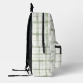 Sac À Dos Imprimé Rayures écossaises vert crème (Gauche)