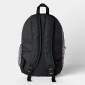 Sac À Dos Imprimé Rayures Gris Violet (Verso)