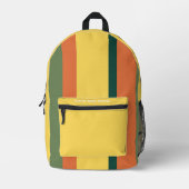 Sac À Dos Imprimé Rayures jaune vert orange (Recto)