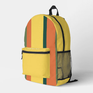 Sac À Dos Imprimé Rayures jaune vert orange