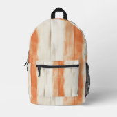 Sac À Dos Imprimé Rayures orange pêche crème (Recto)