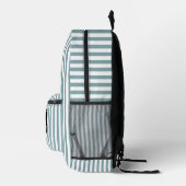 Sac À Dos Imprimé Rayures verticales bleu-vert (Droite)