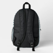 Sac À Dos Imprimé Rayures verticales bleu-vert (Verso)