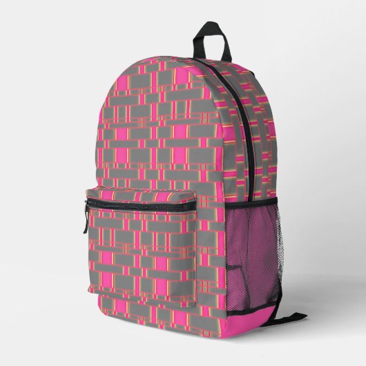 Sac À Dos Imprimé Rectangle gris Motif 11 (Coin arrière droit)