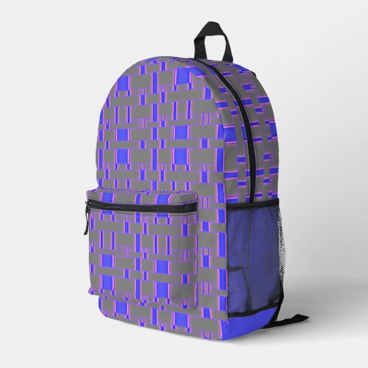 Sac À Dos Imprimé Rectangle gris Motif 8 (Coin arrière droit)