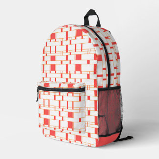 Sac À Dos Imprimé Rectangle Motif blanc 12