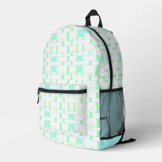 Sac À Dos Imprimé Rectangle Motif blanc 2 (Coin arrière droit)