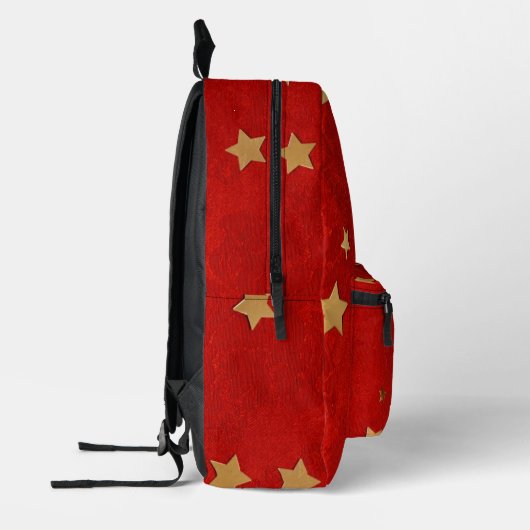 Sac À Dos Imprimé Red Backpack Gold Stars (Gauche)
