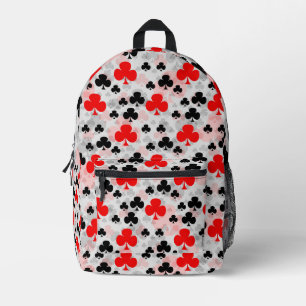 Sac À Dos Imprimé Red Black Clover Club Design Motif Abstrait