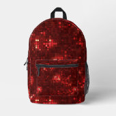 Sac À Dos Imprimé Red Disco Style Squares Valentine Pattern (Recto)