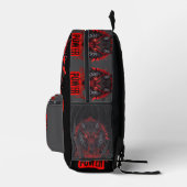 Sac À Dos Imprimé Red Fang Wolf | Bold Dark Magic Art (Droite)