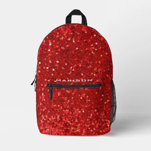 Sac À Dos Imprimé Red sparkling glitter pattern (Recto)