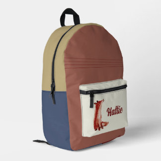 Sac À Dos Imprimé Renard couleur naturelle coloré
