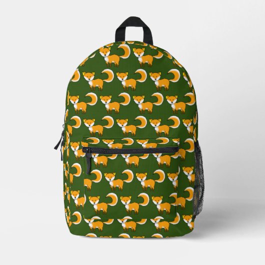 Sac À Dos Imprimé renard de forêt mignon (Recto)