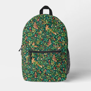 Sac À Dos Imprimé Renard et faisan inspirés de William Morris
