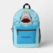 Sac À Dos Imprimé Requin Cool de nom personnalisé (Recto)