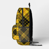 Sac À Dos Imprimé Retour À L'École Noir Jaune Plaid (Droite)