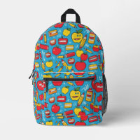 Retour à l'école Pommes et crayons - Motif amusant