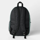Sac À Dos Imprimé Retour à l'école vert  (Verso)