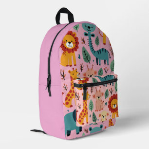 Sac À Dos Imprimé Retour adorable à l'école sur le thème des animaux