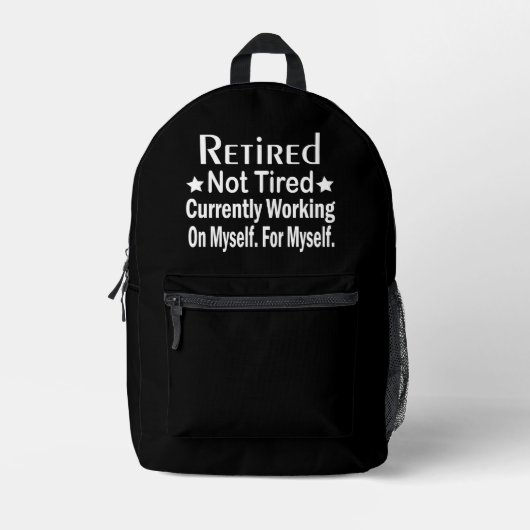 Sac À Dos Imprimé Retraité Pas Fatigué Drôle Retraite (Recto)