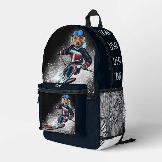 SAC À DOS IMPRIMÉ RETRIEVER DU LABRADOR (Coin arrière droit)