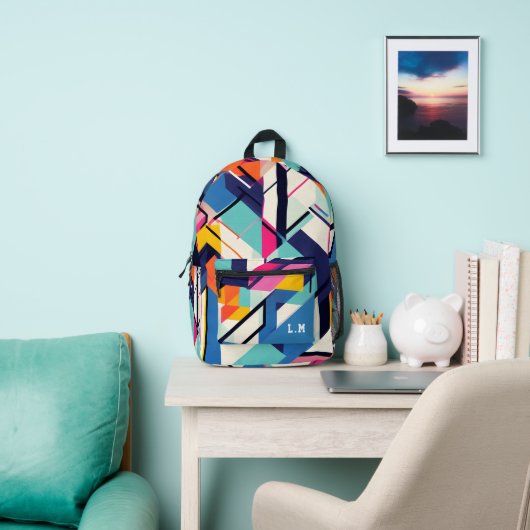 Sac À Dos Imprimé Rétro geometric pattern (Insitu)