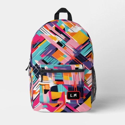 Sac À Dos Imprimé Rétro geometric pattern (Recto)