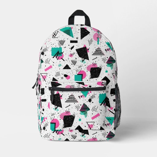 Sac À Dos Imprimé Retro Memphis Geometric Pattern (Recto)