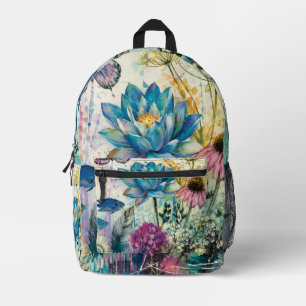 Sac À Dos Imprimé Rêve Aquatique Floral Vibrant