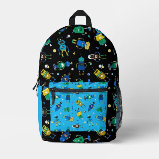 Sac À Dos Imprimé Robots heureux (Recto)