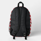 Sac À Dos Imprimé Rockabilly Rétro Cerise et Points (Verso)
