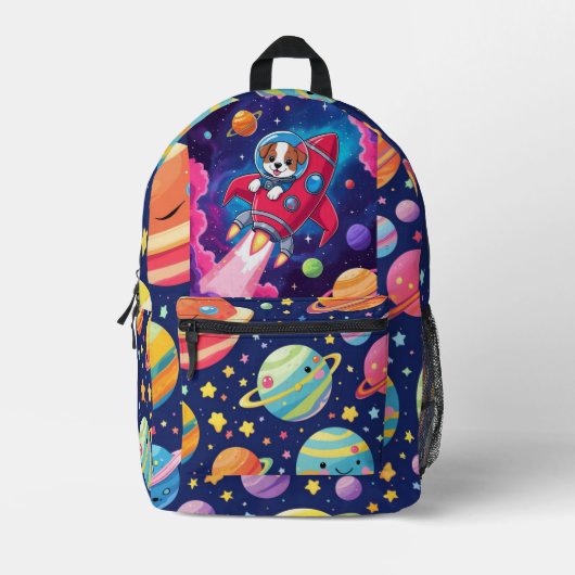 Sac À Dos Imprimé Rocket Pup Mission - Space Adventure Backpack pour (Recto)