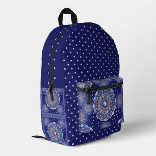 Sac À Dos Imprimé Rosace bleue