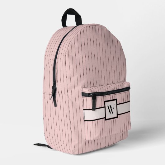 Sac À Dos Imprimé Rose avec rayures noires (Coin arrière gauche)