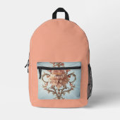 Sac À Dos Imprimé Rose Baroque (Recto)