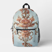 Sac À Dos Imprimé Rose Baroque (Recto)