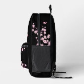 Sac À Dos Imprimé Rose Cerisier Noir Monogramme (Droite)