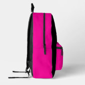 Sac À Dos Imprimé Rose chaud solide avec nom (Gauche)