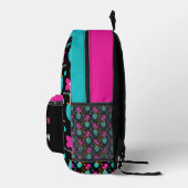 Sac À Dos Imprimé Rose Clair Et Fantaisiste Sarcelle (Droite)
