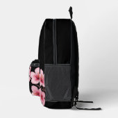 Sac À Dos Imprimé Rose de Cerisier Noir Monogramme (Droite)