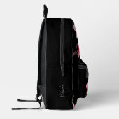 Sac À Dos Imprimé Rose de Cerisier Noir Monogramme (Gauche)