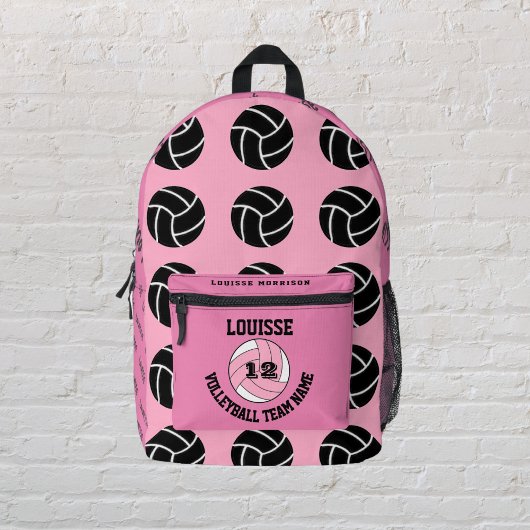 Sac À Dos Imprimé rose dos packs girly Volleyball rose équipe