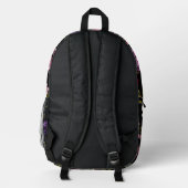 Sac À Dos Imprimé Rose en velours noir (Verso)