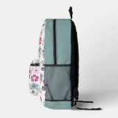 Sac À Dos Imprimé Rose et bleu floral (Droite)