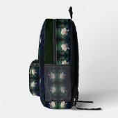 Sac À Dos Imprimé Rose Et Buds Abstraits Personnalisés (Droite)